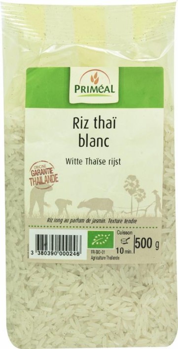 Primeal Witte Thaise rijst bio (500 Gram)