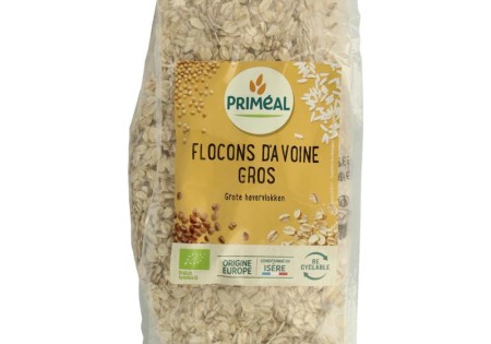 Primeal Grote havervlokken bio (500 Gram)
