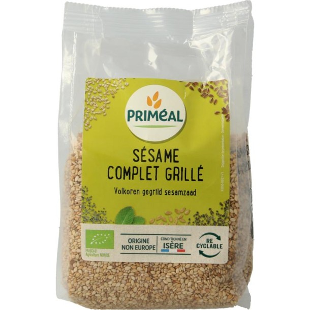Primeal Volkoren gegrild sesamzaad bio (250 Gram)