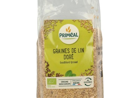 Primeal Lijnzaad goudblond bio (500 Gram)