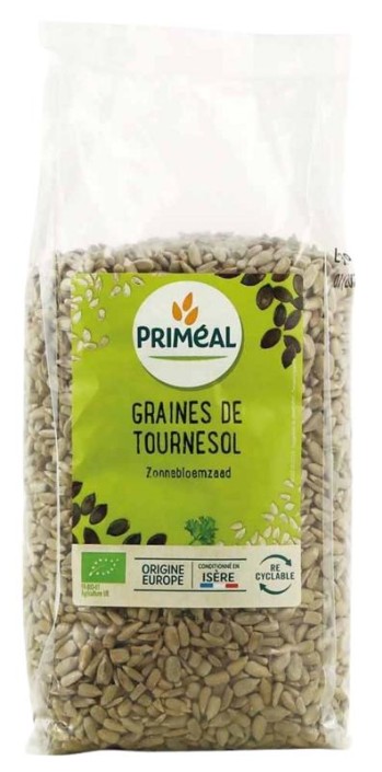 Primeal Zonnebloempitten (zaad) bio (500 Gram)