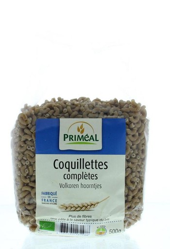 Primeal Volkoren macaroni hoorntjes bio (500 Gram)