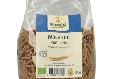Primeal Volkoren macaroni bio (500 Gram)