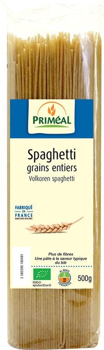Primeal Volkoren spaghetti bio (500 Gram)