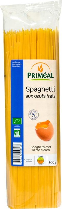 Primeal Spaghetti met verse eieren bio (500 Gram)