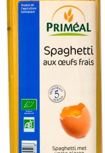 Primeal Spaghetti met verse eieren bio (500 Gram)