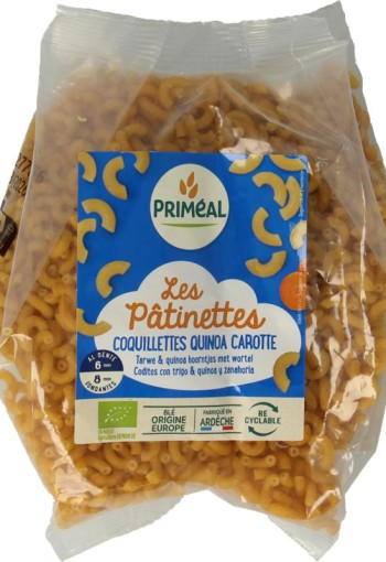 Primeal Hoorntjes tarwe quinoa wortel bio (250 Gram)
