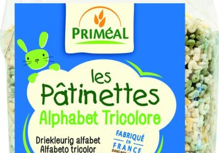 Primeal Pasta driekleurig alfabet bio (250 Gram)