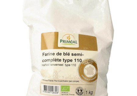 Primeal Half volkoren tarwemeel borsa 110 bio (1 Kilogram)