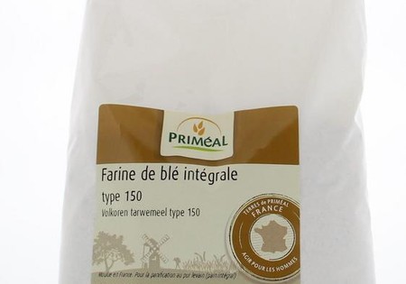 Primeal Volkoren tarwemeel borsa 150 bio (1 Kilogram)