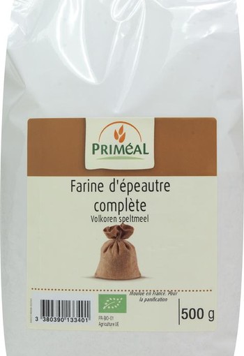 Primeal Volkoren speltmeel bio (500 Gram)