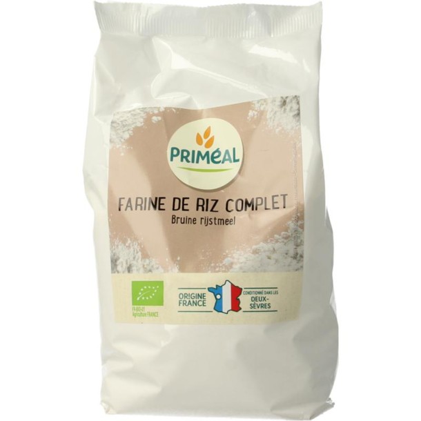 Primeal Volkoren bruine rijstmeel bio (500 Gram)