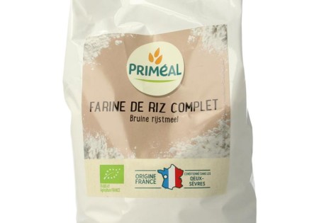 Primeal Volkoren bruine rijstmeel bio (500 Gram)