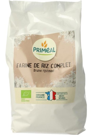Primeal Volkoren bruine rijstmeel bio (500 Gram)
