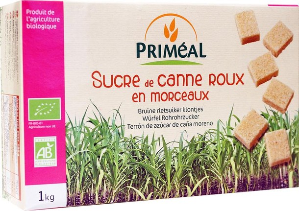 Primeal Bruine rietsuiker klontjes bio (1 Kilogram)