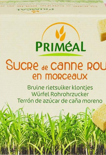 Primeal Bruine rietsuiker klontjes (500 Gram)
