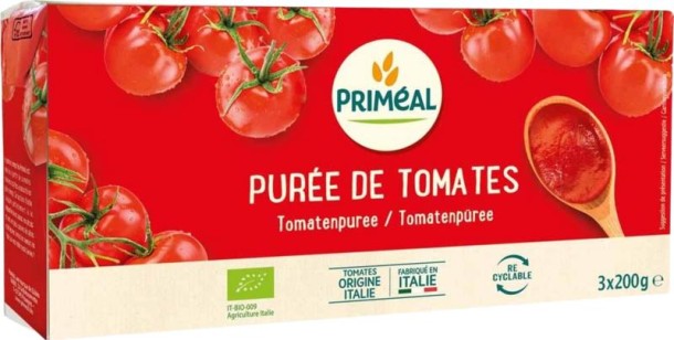 Primeal Tomatenpuree passata 200 gram bio (3 Stuks)