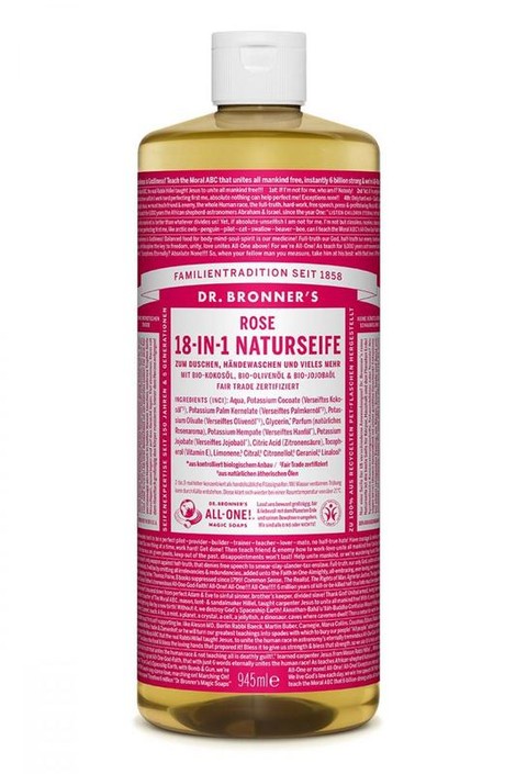 Dr Bronners Liquid soap roos (945 Milliliter)