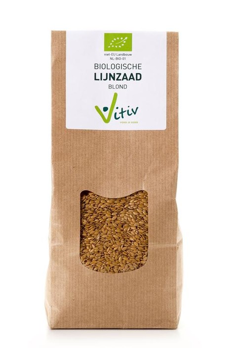 Vitiv Lijnzaad blond bio (500 Gram)