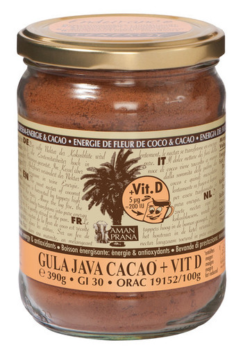 Amanprana Gula java cacao + vitamine D bio (390 Gram)