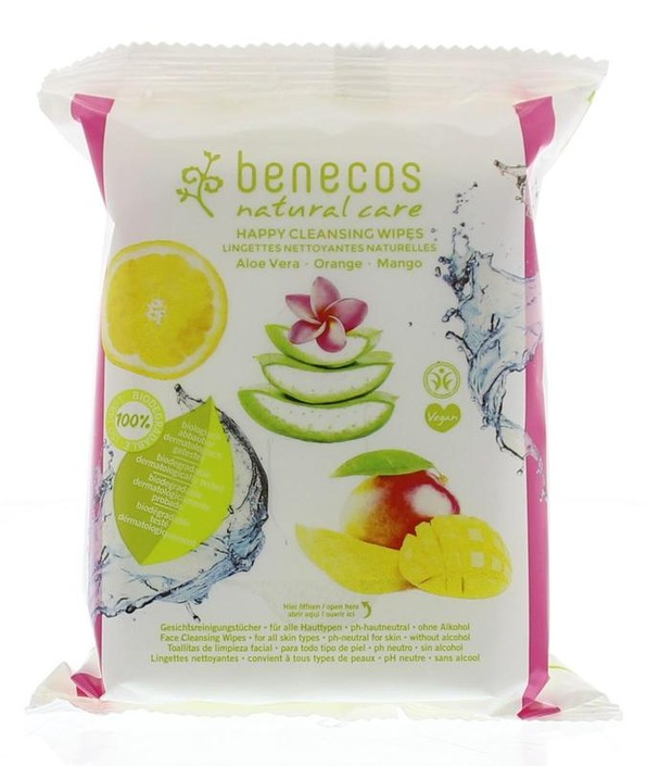 Benecos Vegan happy reinigingsdoekjes (25 Stuks)