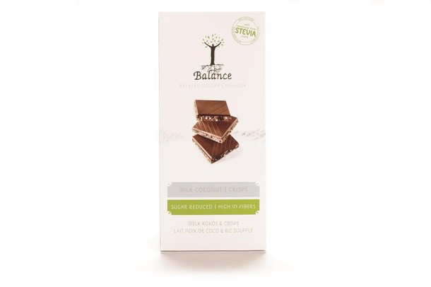 Balance Choco stevia tablet melk/kokoscreme (85 Gram)