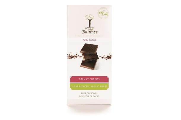 Balance Choco stevia tablet puur cacao (85 Gram)