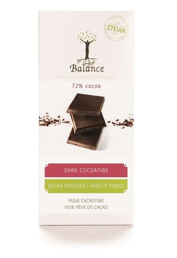 Balance Choco stevia tablet puur cacao (85 Gram)