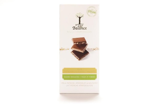 Balance Choco stevia tablet melk pistache (85 Gram)