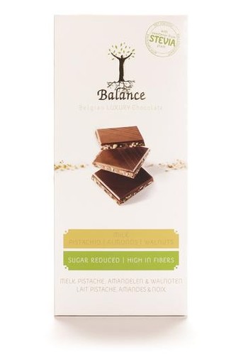 Balance Choco stevia tablet melk pistache (85 Gram)