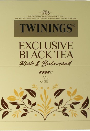 Twinings Exclusive black tea envelop (100 Zakjes)