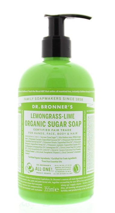 Dr Bronners Shikakai zeep citrus limoen (355 Milliliter)
