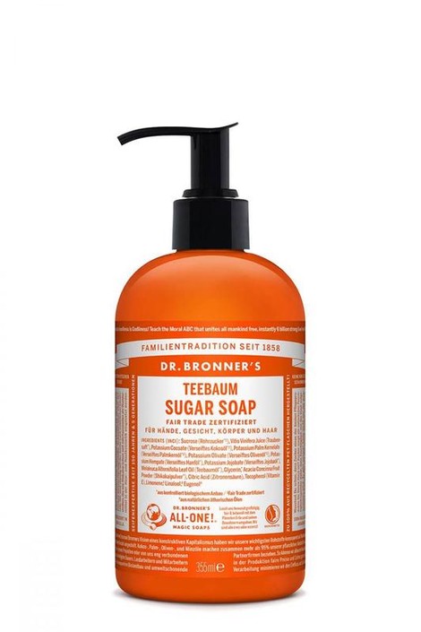 Dr Bronners Shikakai zeep tea tree (355 Milliliter)