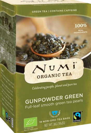 Numi Green tea gunpowder bio (18 Zakjes)