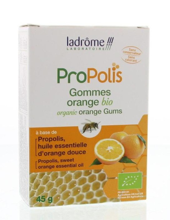 Ladrome Propolis gommetjes sinaas bio (45 Gram)