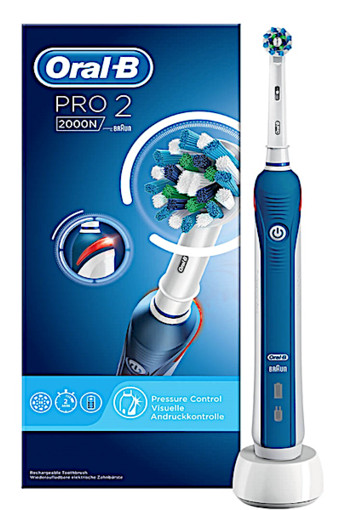 Oral-B Pro 2 2000N CrossAction Blue Elektrische Tandenborstel