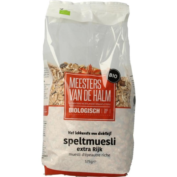 De Halm Muesli spelt extra rijk bio (575 Gram)