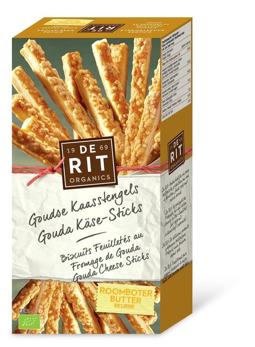 De Rit Goudse kaasstengels bio (100 Gram)