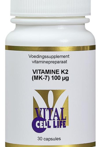 Vital Cell Life Vitamine K2 MK7 100mcg (30 Capsules)
