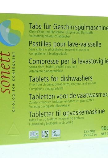 Sonett Vaatwasmachine tablet (25 Stuks)