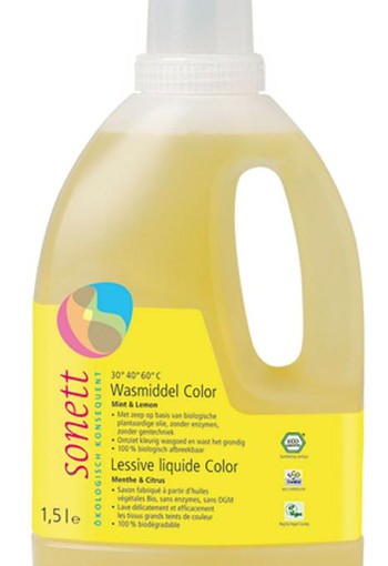 Sonett Wasmiddel vloeibaar color (1500 Milliliter)