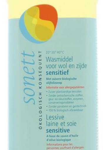 Sonett Wasmiddel wol & zijde sensitive (1 Liter)