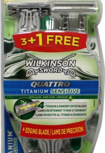 Wilkinson Quattro titanium sensitive wegwerp (4 Stuks)