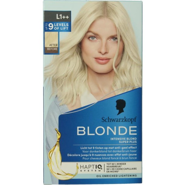 Schwarzkopf Blonde haarverf intensive bond super plus L1++ 1 Set
