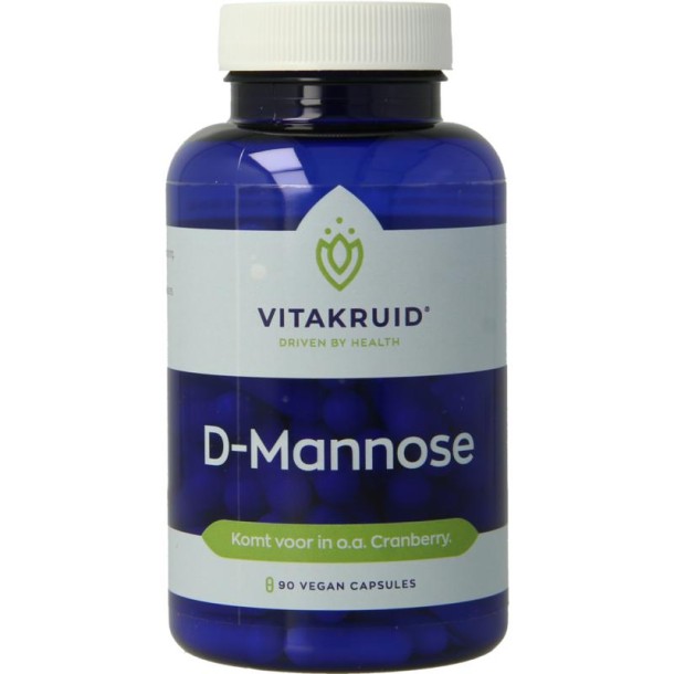 Vitakruid D-Mannose 500 gewonnen uit Cranberry (90 Vegetarische capsules)