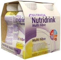 Nutridrink Multi fibre vanille 200ml (4 Stuks)