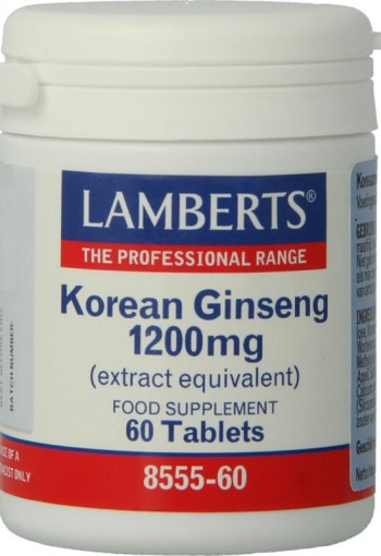 Lamberts Ginseng Koreaans 1200mg (60 Tabletten)