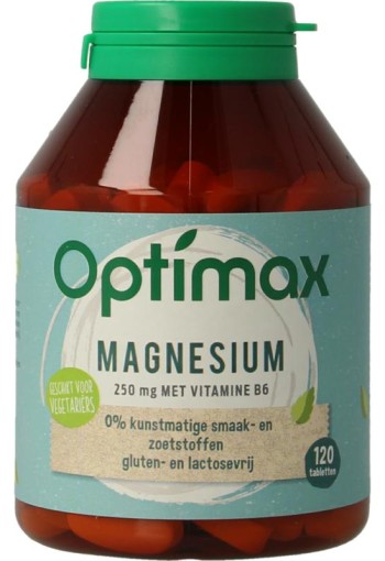 Optimax Magnesium citraat 250 mg + vit B6 (120 Tabletten)
