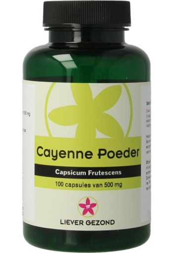 Liever Gezond Cayenne poeder (100 Capsules)