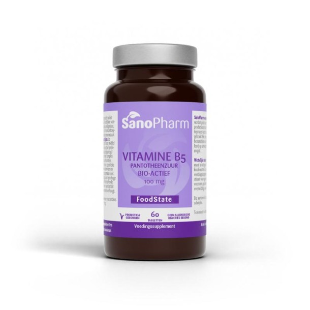 Sanopharm Vitamine B5 pantotheenzuur 100mg (60 Tabletten)